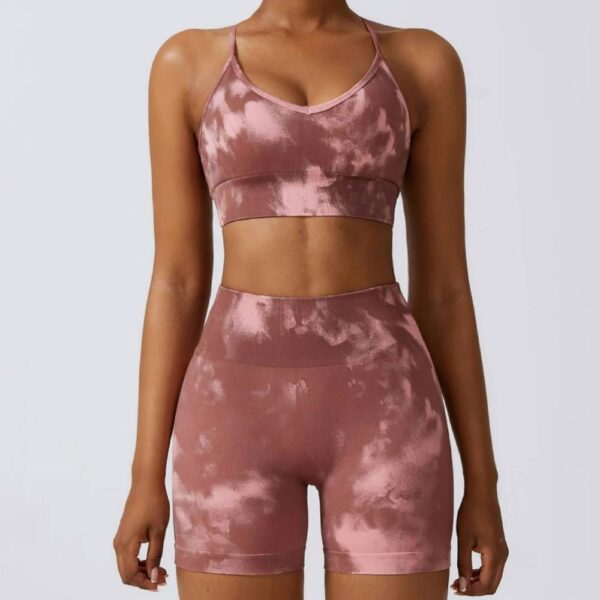 Printed Camouflage Two-Piece Set