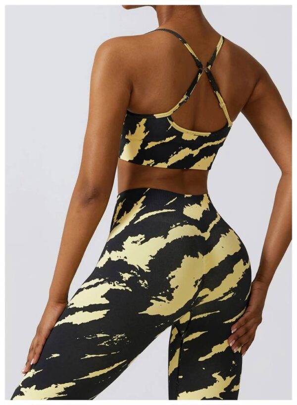 Printed Camouflage Two-Piece Set