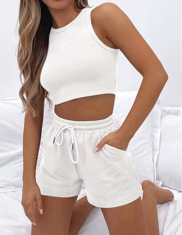 Casual Tank Tops And Shorts Set