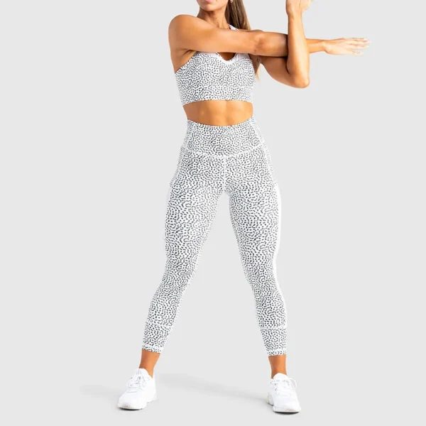 Mesh Splicing Sports Bra And Leggings Set